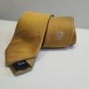 GrifoStyle, cravatta 100% seta, ocra con logo Grifo in filo tinto.
