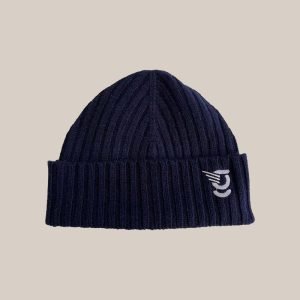 Berretto in cachemire blu